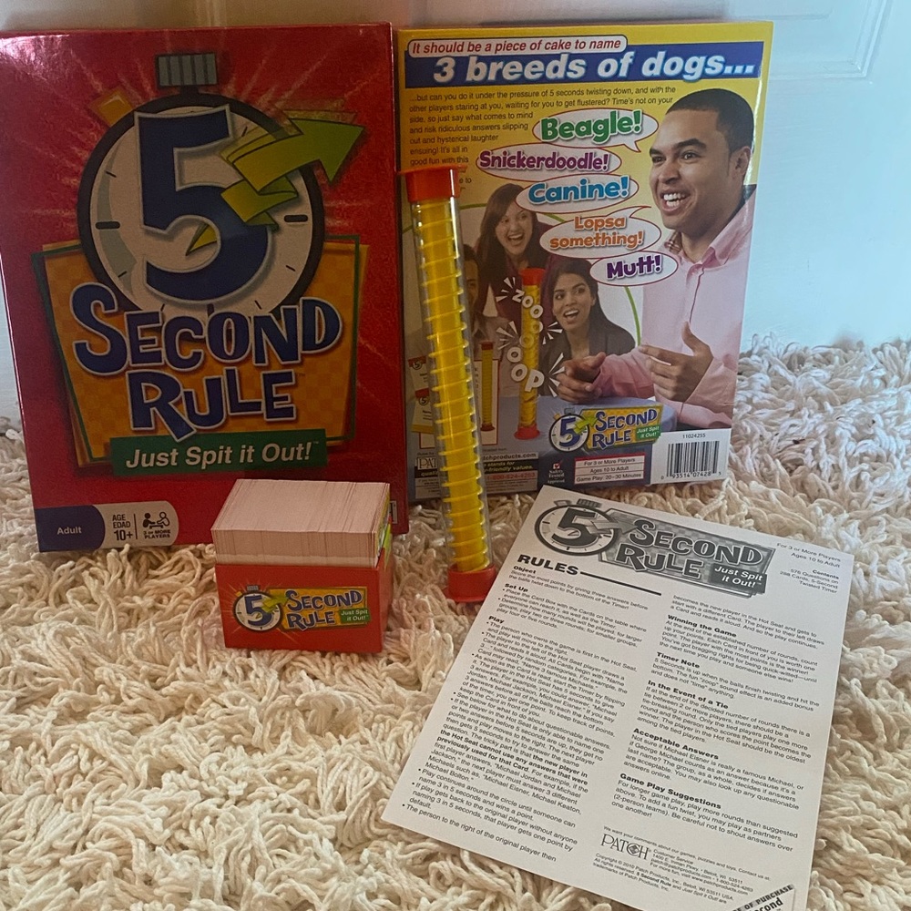 5 Second Rule Card Game